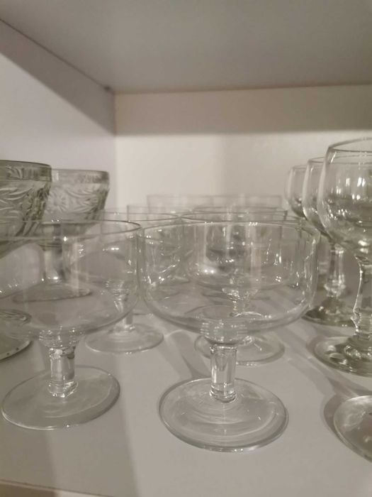 Pucharki do lodów i deserów szklane przezroczyste  5sztuk tanio okazja