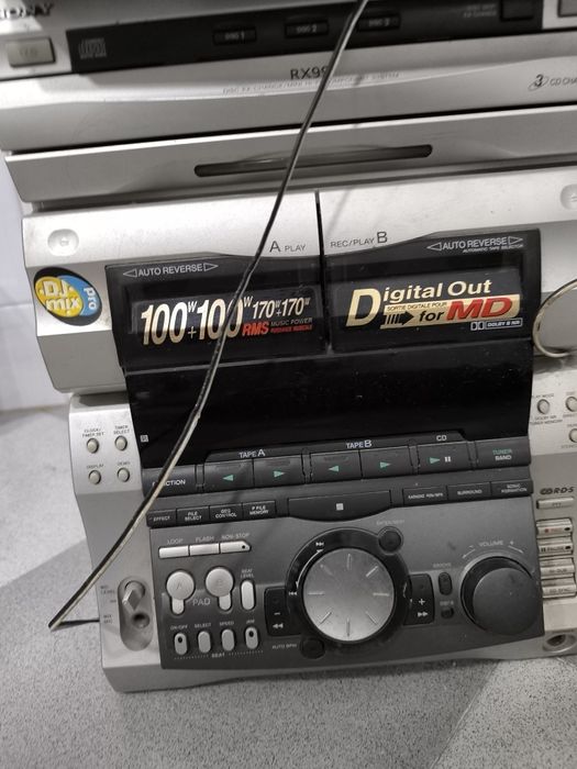 Aparelhagem da Sony  a funcionar