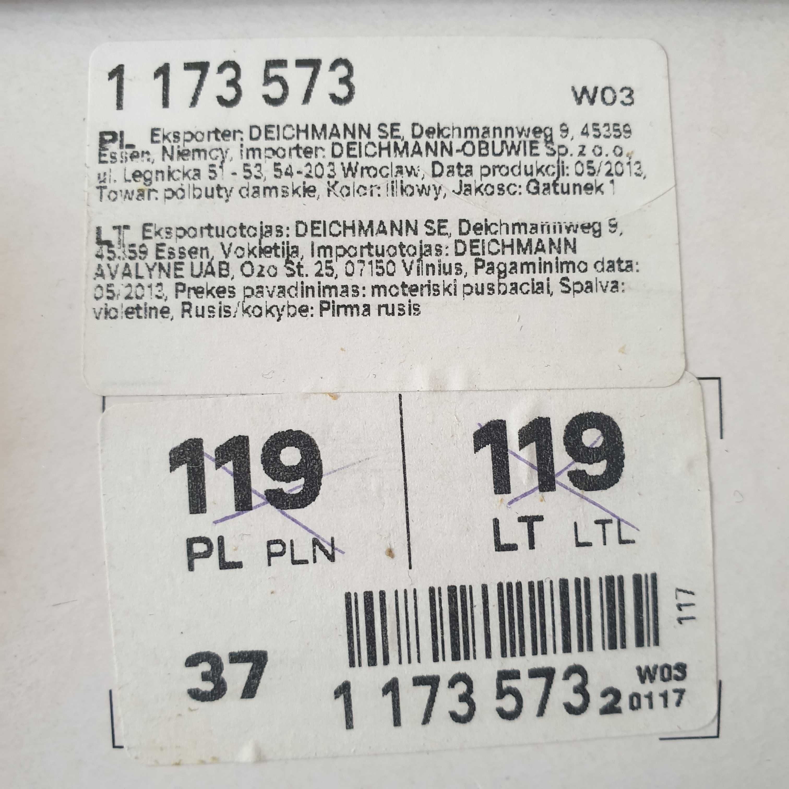 Czółenka, szpilki Catwalk (Deichmann) kolor śliwka/ fiolet; rozmiar 37