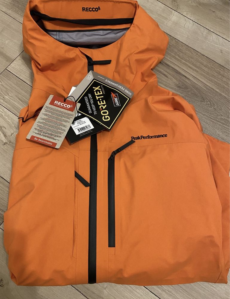 Kurtka narciarska damska Peak Performance W Alpine pomaranczowy G76602