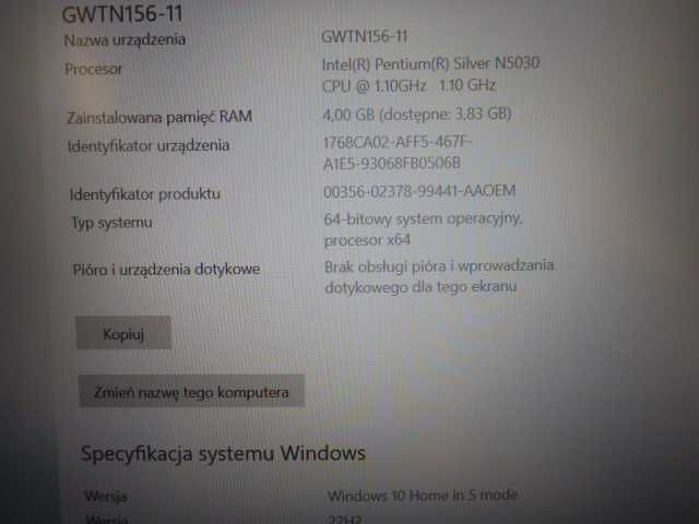 Laptop Gateway GWTN156