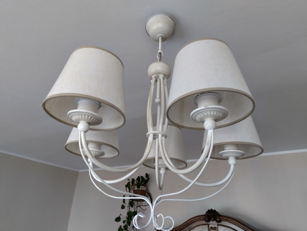 Lampa wisząca abazurowa vintage