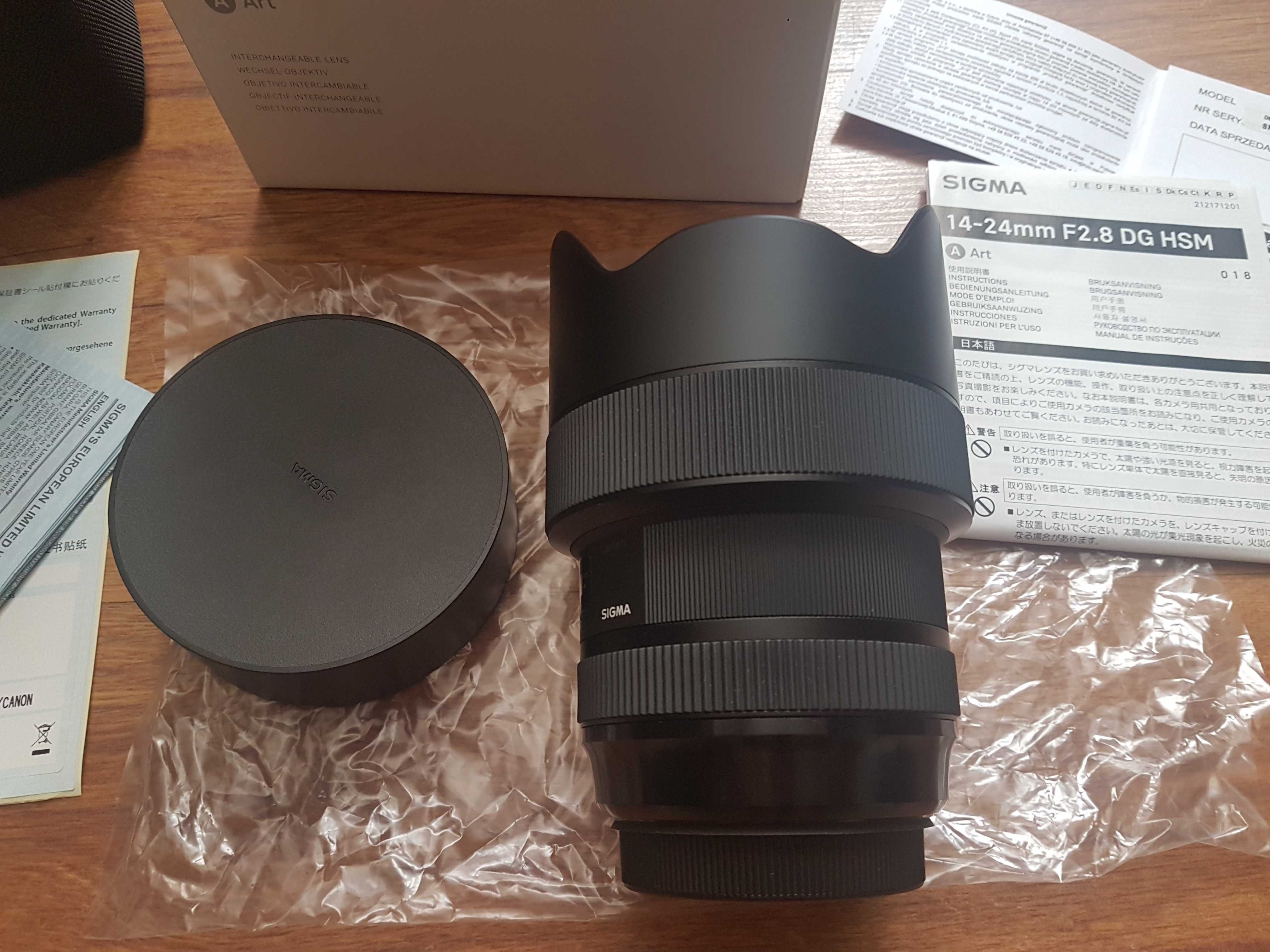 Sigma A 14-24mm f/2.8 DG HSM Art do Canon Jak nowy