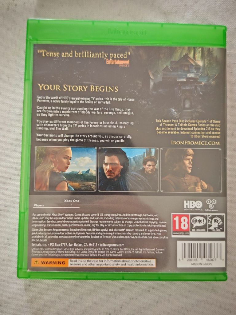 Game of thrones A Telltale Games Series jak nowa ENG Xbox one series