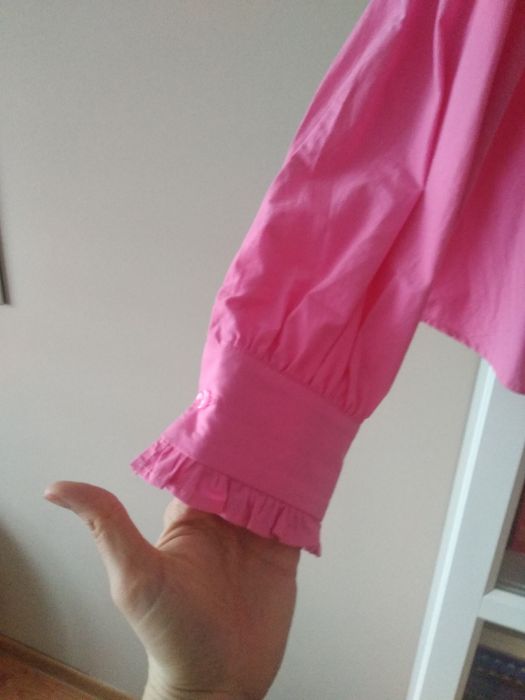 Koszula z długim rękawem różowa