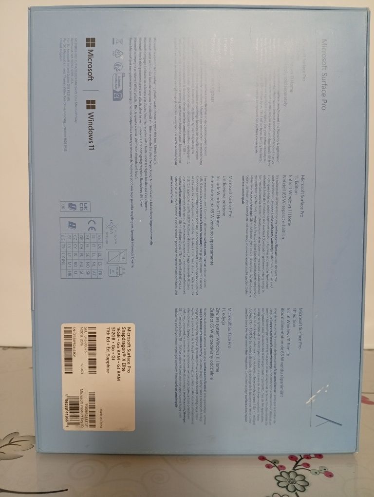 Планшет Microsoft Surface Pro 11 Snapdragon X Elite 16/512
