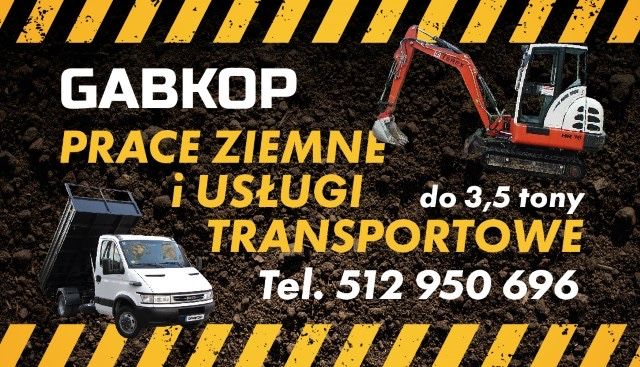 Usługi, MINIKOPARKA, KOPARKA, wywóz ziemi, transport, prace ziemne.