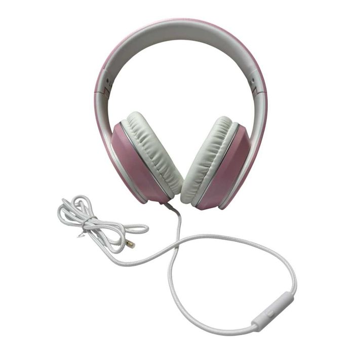Różowe Słuchawki Przewodowe, Nauszne Loreli X6 Różowe