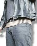 Bullet belt z mosiężnych łusek, pasek dekoracyjny