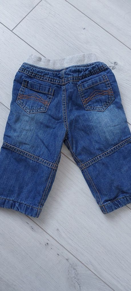 Spodnie jeansowe dżinsowe dziny niemowlęce dla chłopca 6-9m next baby