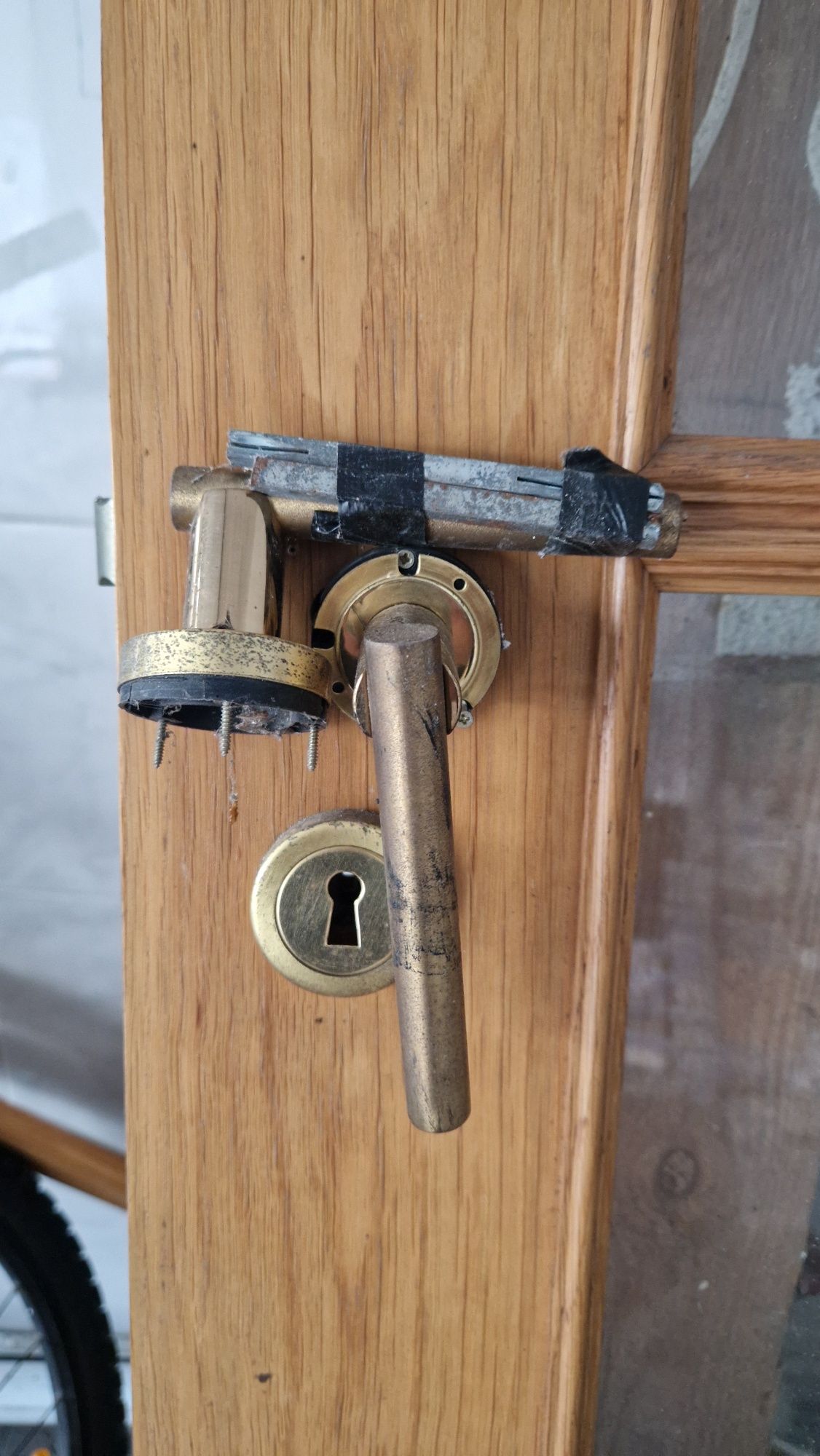 Porta em carvalho com vidros