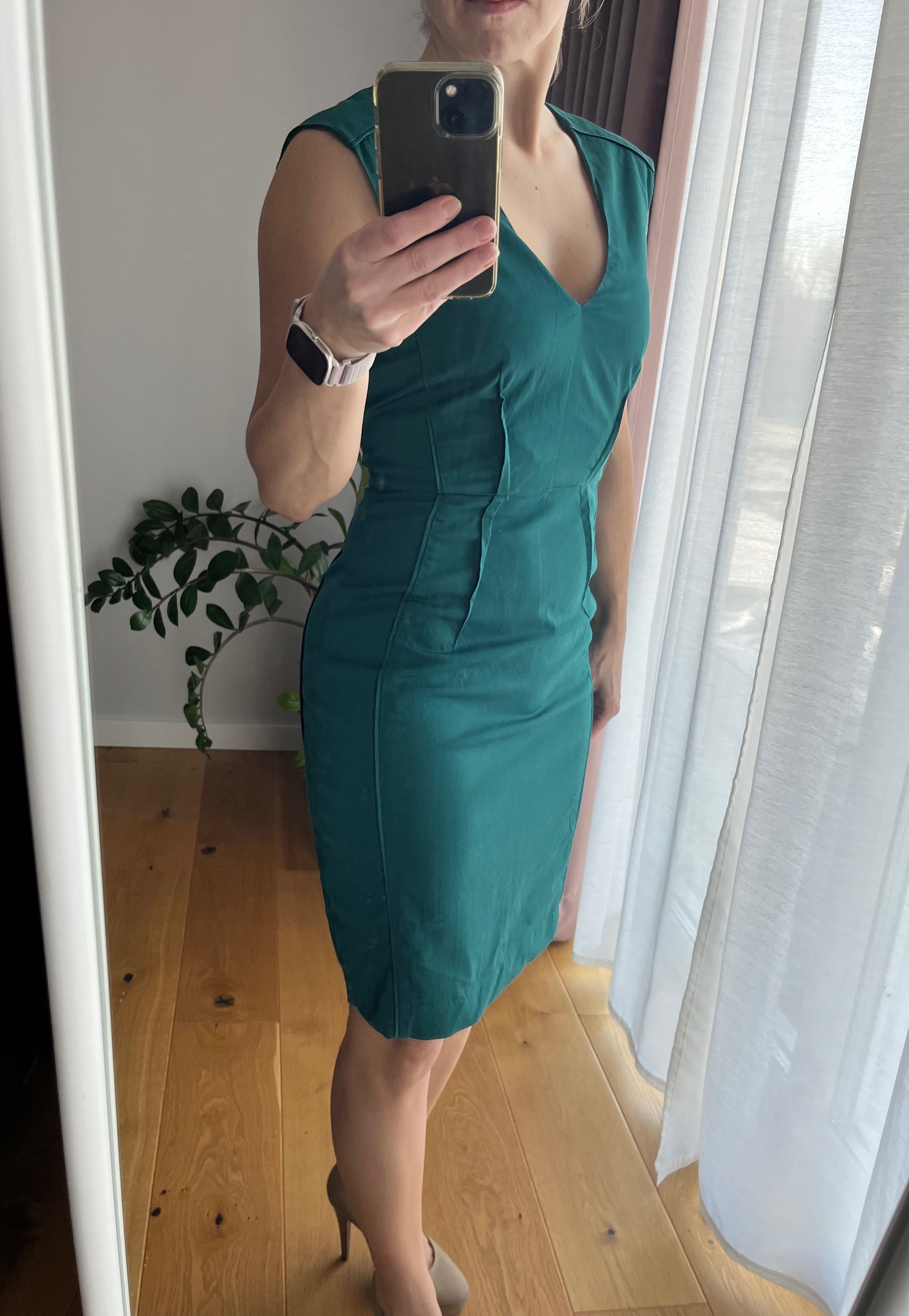 Sukienka zielona H&M rozmiar 34