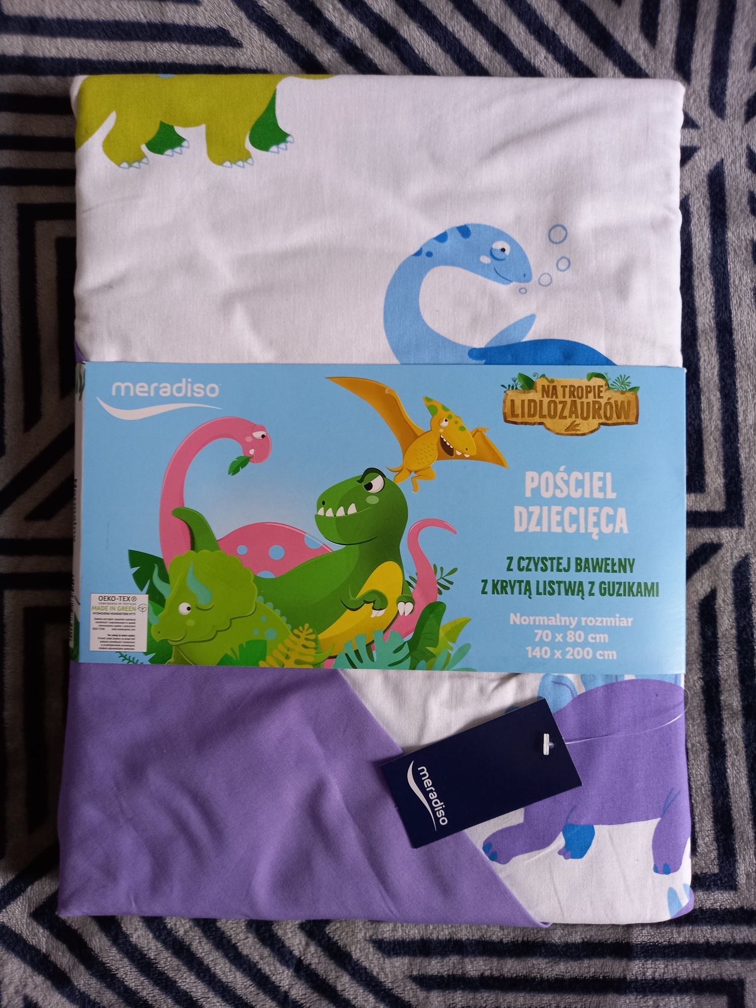 NOWA pościel komplet pościeli lidlozaury dinozaury meradiso lidl 140