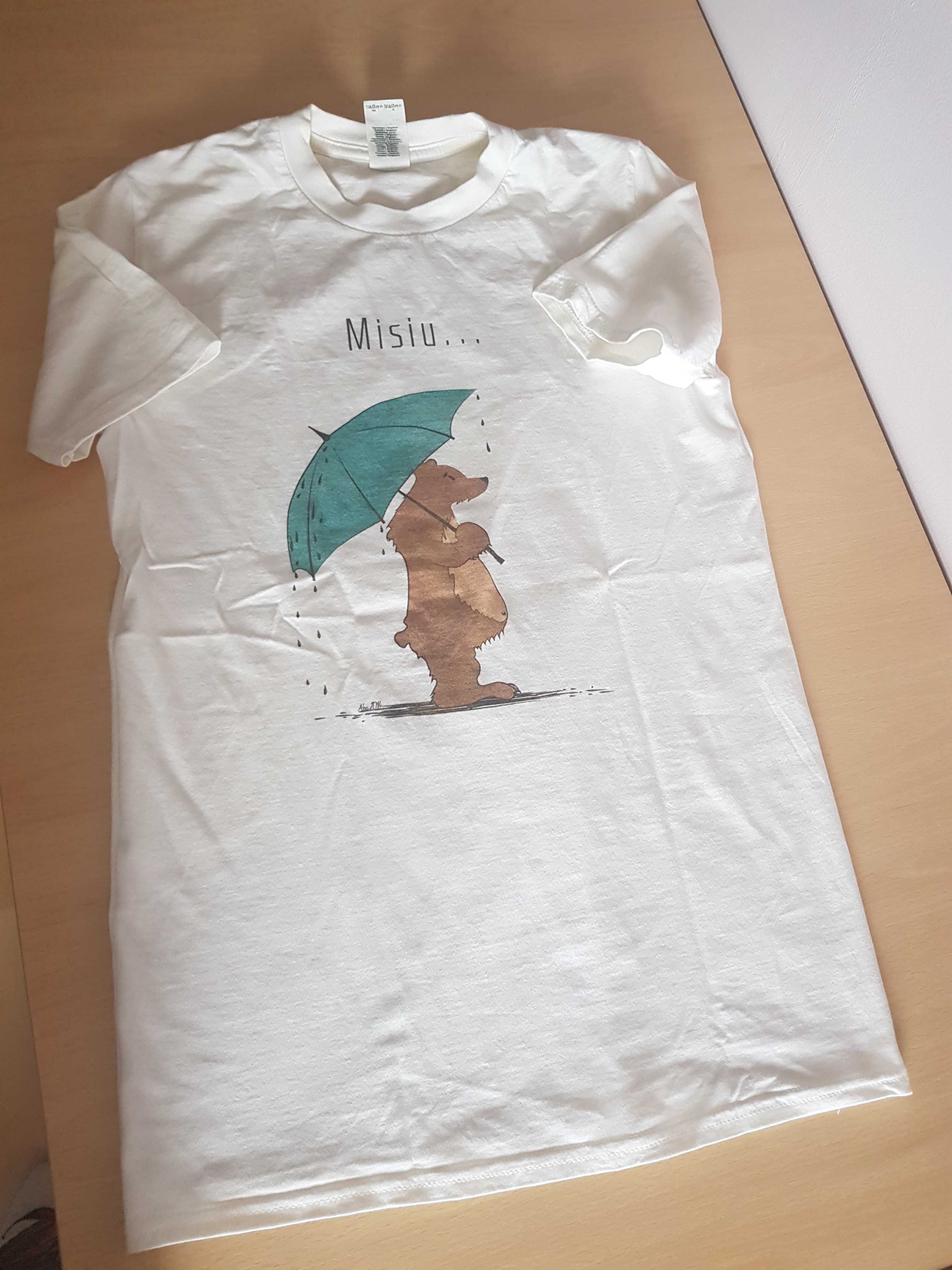 T-shirt z napisem "Misiu" Rozmiar S. 100% bawełna.