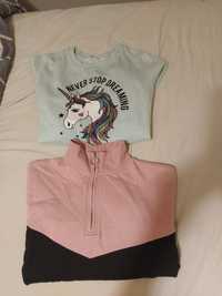 H&M 2 bluzy 158/164 unicorn