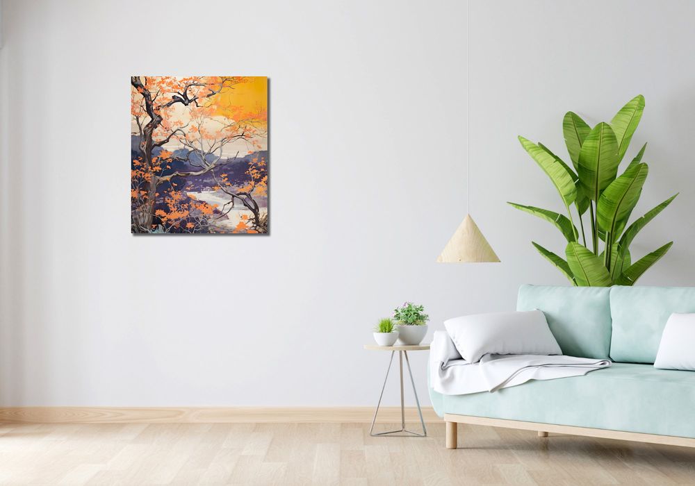 Obraz 60x70cm Złota Jesień nad Jeziorem