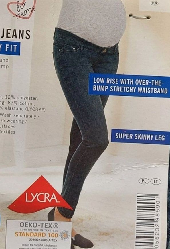 OKAZJA ciążowy zestaw jeansy legginsy xs 34 s 36 ciąża maternity
