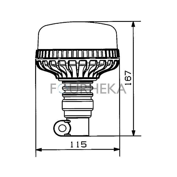 Pirilampo Encaixe SM 812AC 17cm c/Suporte