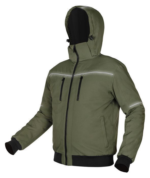 Kurtka Ocieplana Z Kapturem Outdoor, Zielona, Rozmiar M