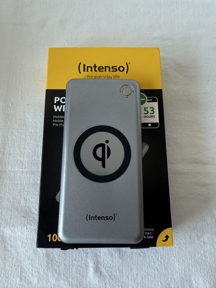Powerbank INTENSO WPD10000  com 10.000mah e wireless charging