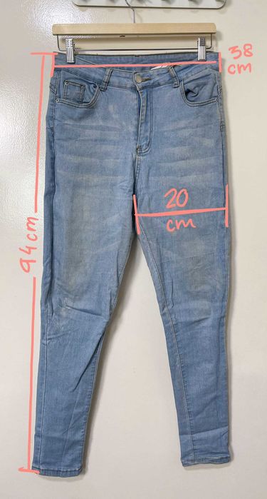 Calças jeans claras - SHEIN, L / 42, Skinny