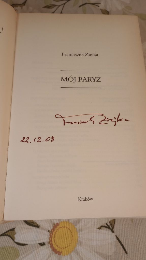 Mój Paryż. Z autografem. Franciszek Ziejka