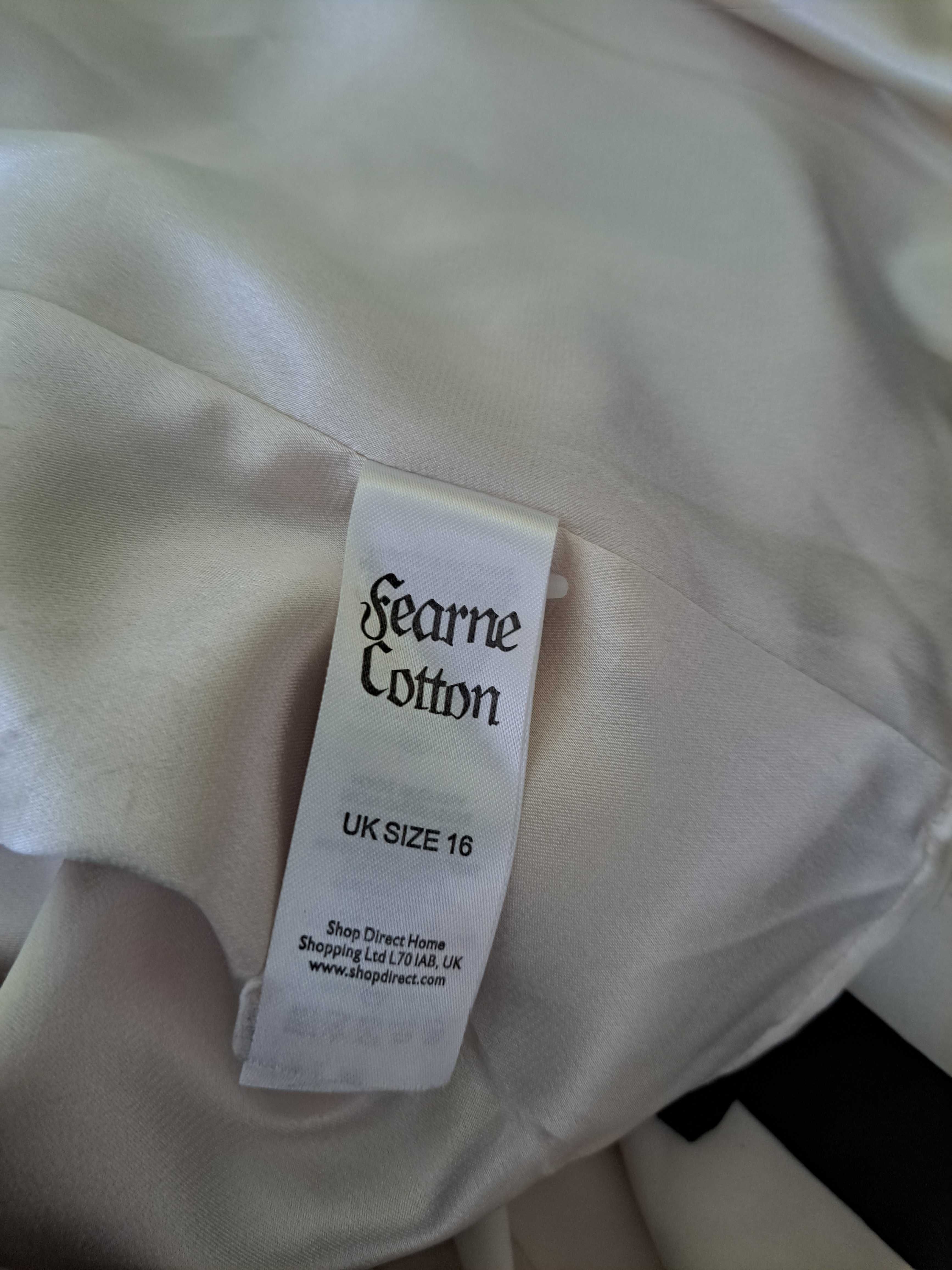 słodka kremowa mini sukienka/tunika Fearne cotton rozmiar 44 poliester