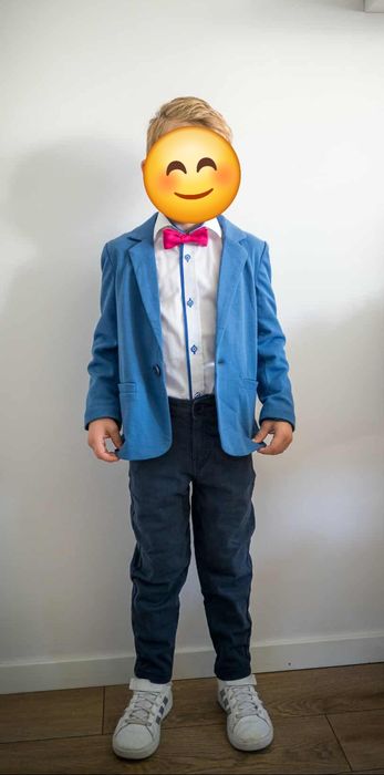 Marynarka plus spodnie garnitur dla chłopca 116 cm