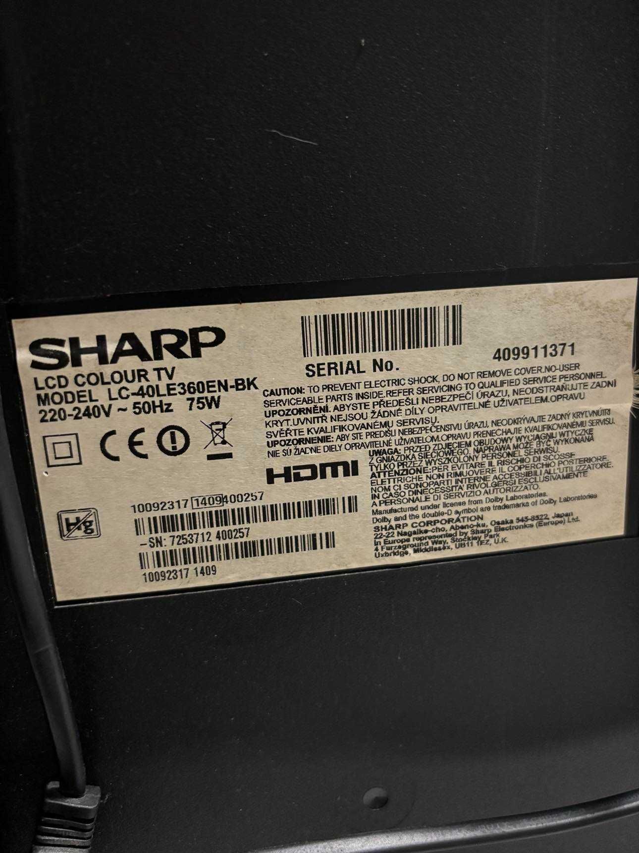 Telewizor SHARP 40 Cali Full HD LC-40LE360EN-BK