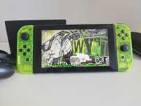 Przerobiony - Nintendo Switch V2 Lime Green Custom edition / CFW - MOD