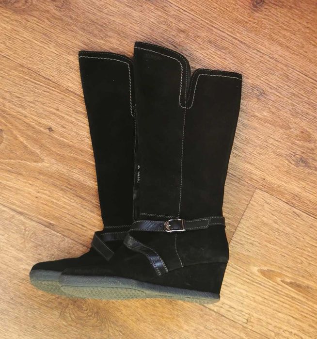 Сапоги Джеокс Geox черные замшевие 36 размер