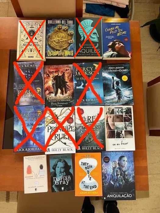 Livros (Percy Jackson/Black/Miller/Allende/Follet (português/inglês)