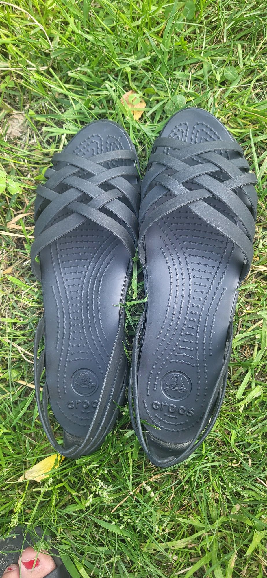 Sandaly Crocs huarache w10 41 42 czarne