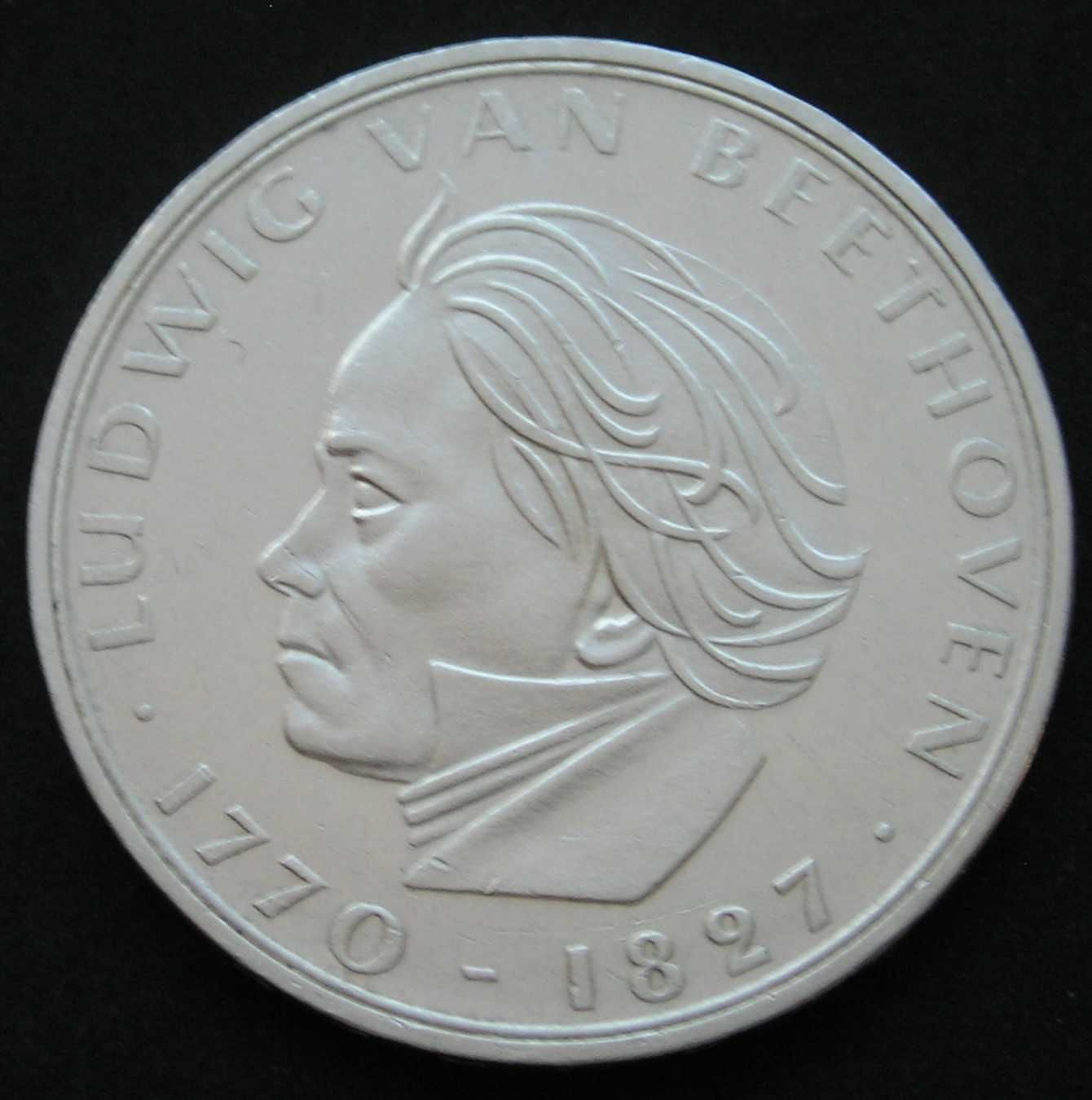 Niemcy Zachodnie 5 marek 1970 - Beethoven - srebro