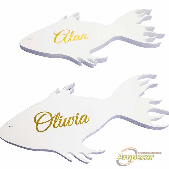 Personalizowane Duże Rybki Dekoracyjne z Imionami – Komunia