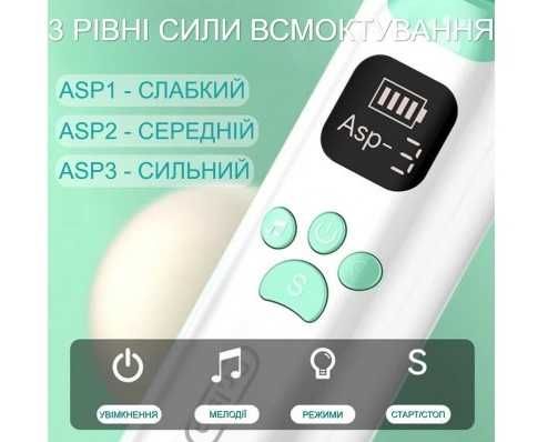 Аспіратор для носа, соплевідсмоктувач електронний назальний 0-12 років