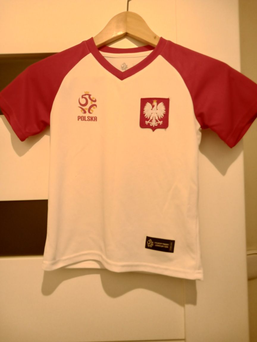 Koszulka kibica/patrioty biało-czerwona rozmiar 122