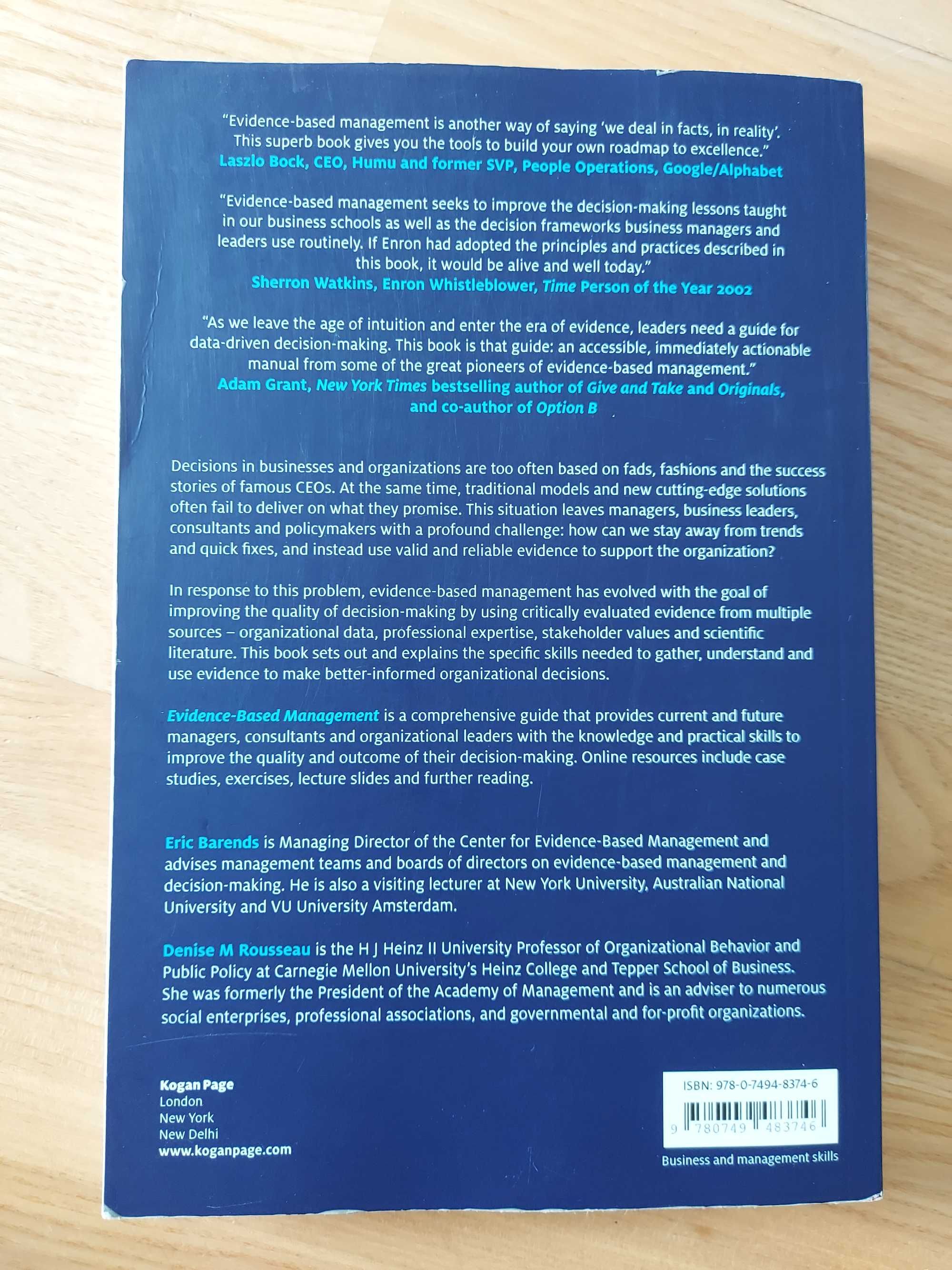 Evidence-based management