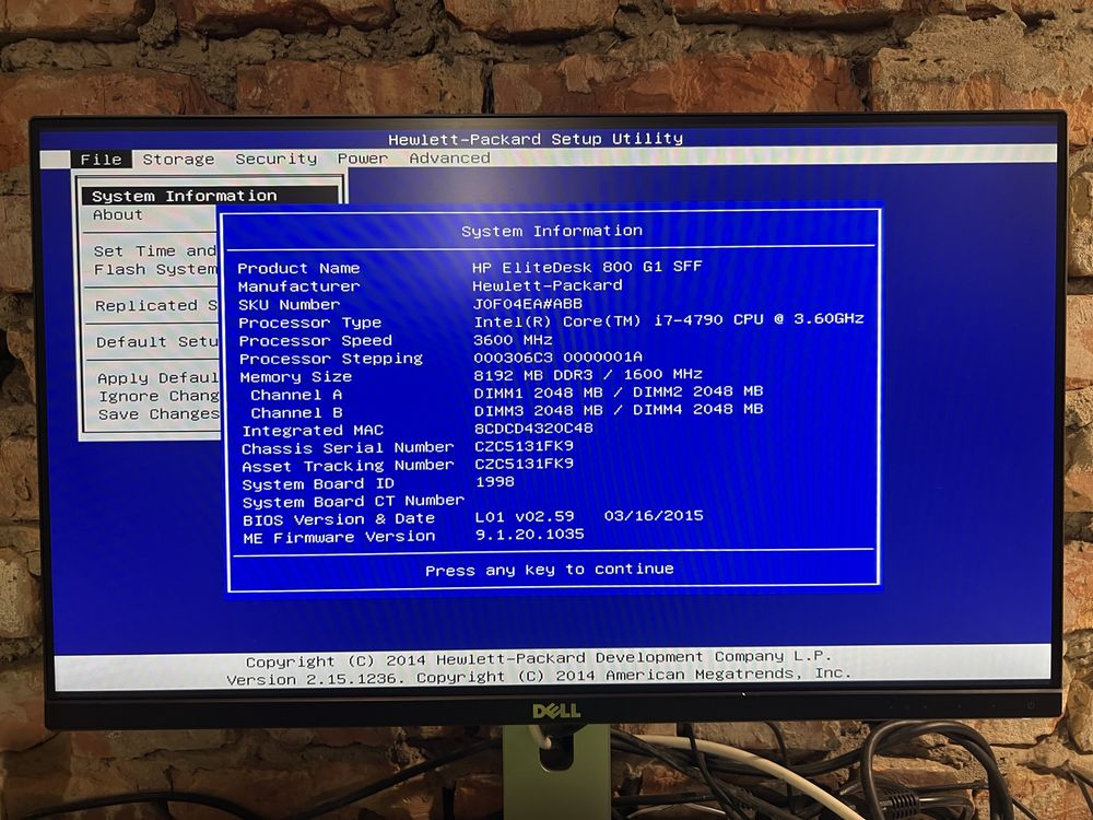 Системний блок HP SFF Core i7 4790