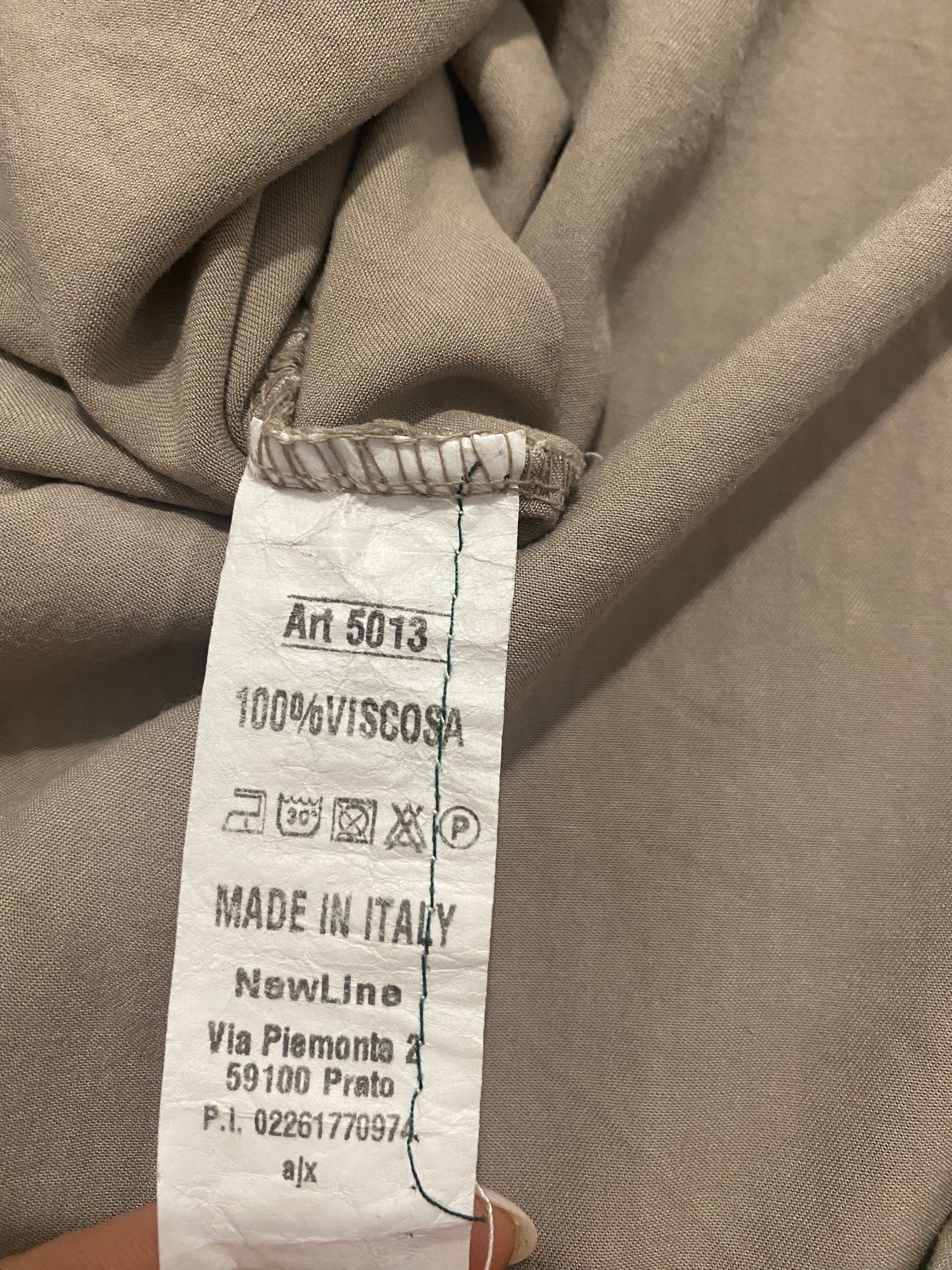 Beżowa koszula z cekinami made in Italy