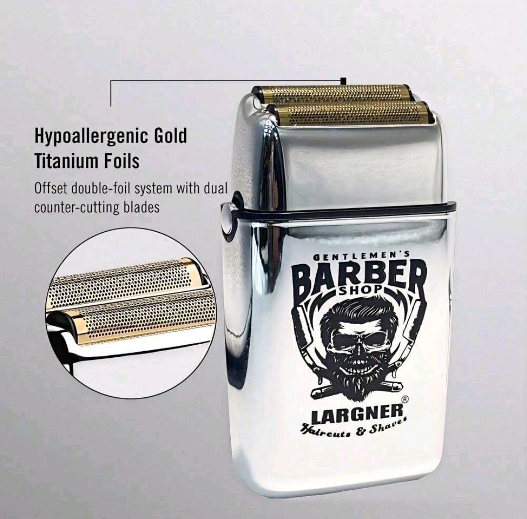 LARGNER Barbeador Elétrico 2 em 1 – Precisão e Versatilidade para o Ho