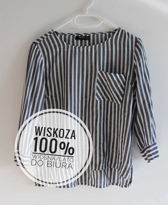 Delikatna bluzka wiskoza rozmiar XS Reserved w paski
