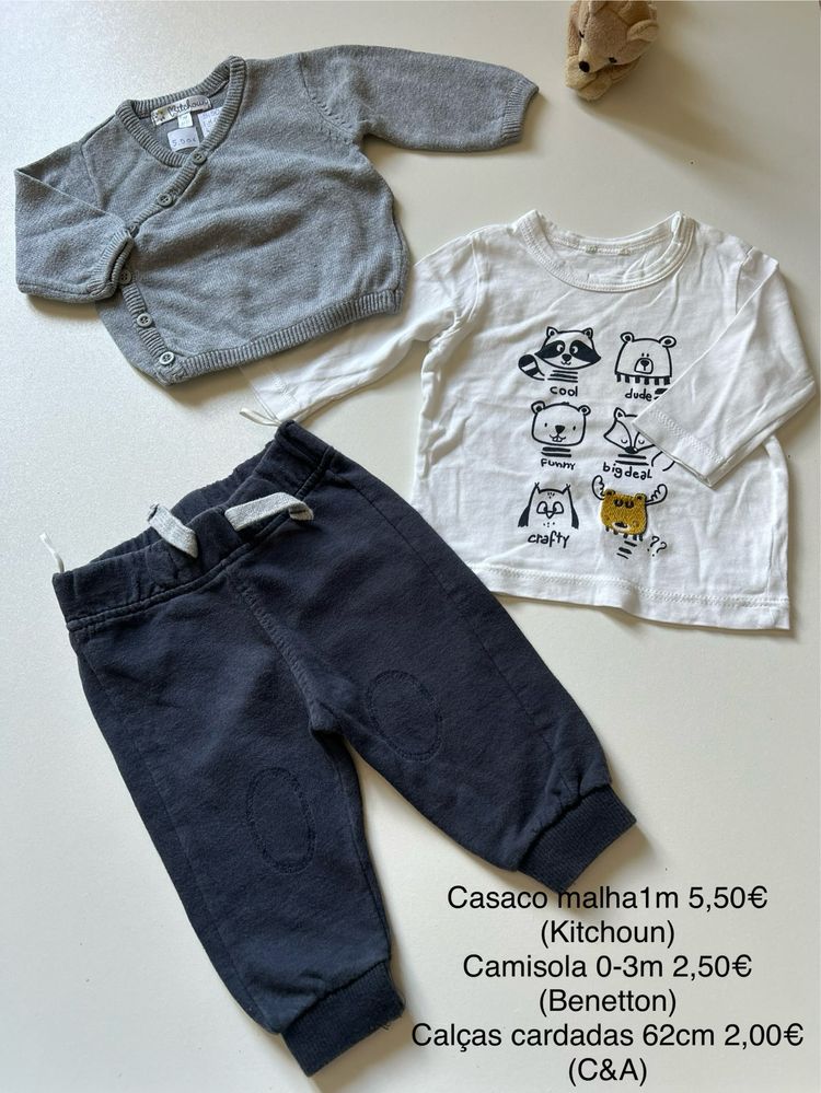 Roupa de bebé menino (tenho mais) 0m aos 6m