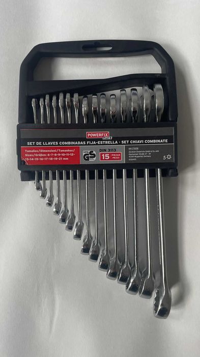 Conjunto de 15 chaves combinadas Powerfix