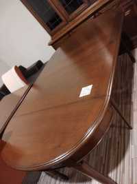 Stół rozkładany owalny drewniany dębowy elegancki DOWÓZ