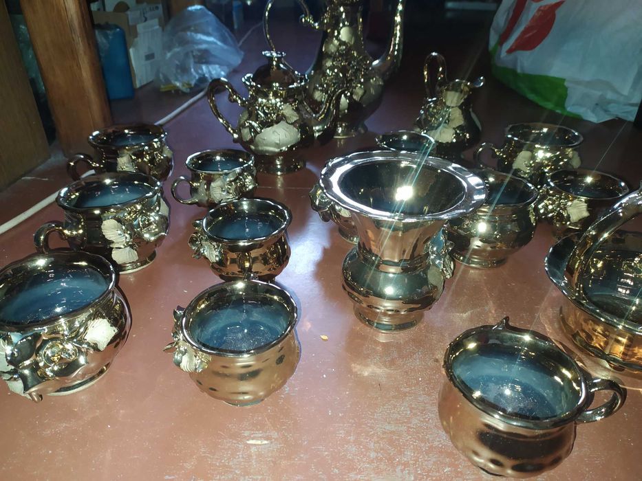 Сервіз золотий, позолочений, під золотий з 21 предмета