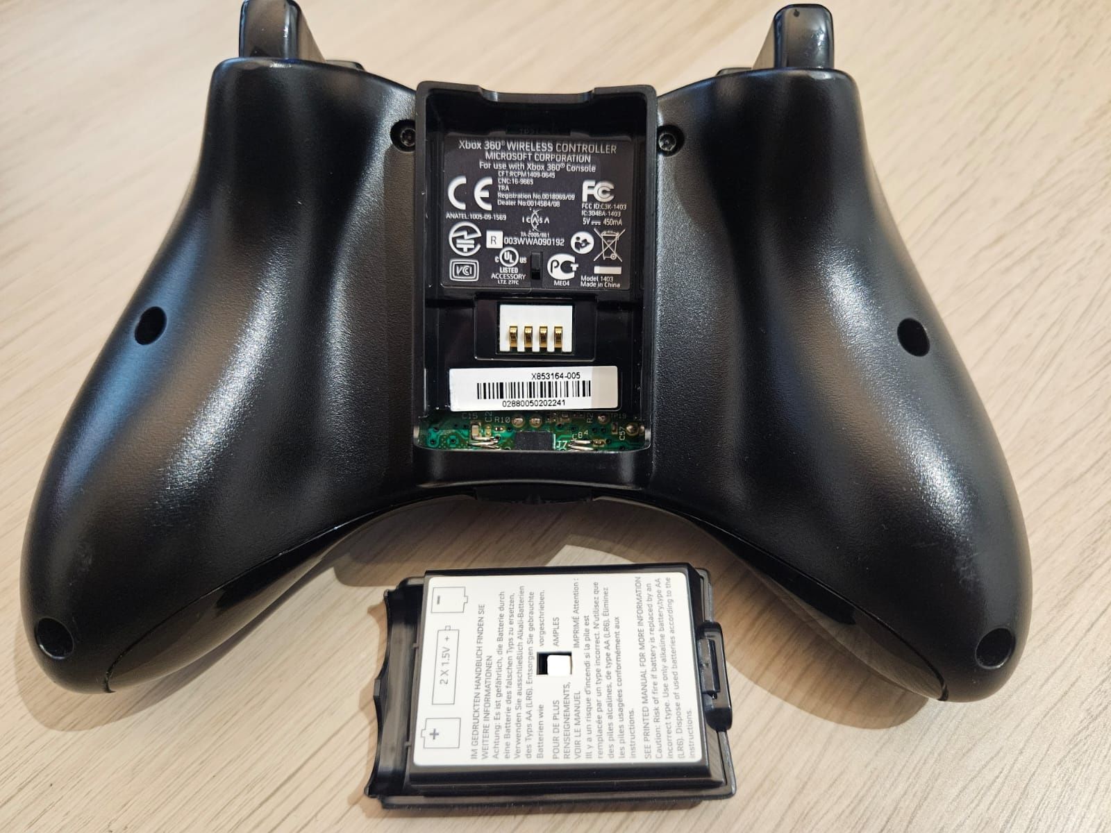 Oryginalny zestaw pad Microsoft Xbox 360 z odbiornikiem RC i pudełkiem