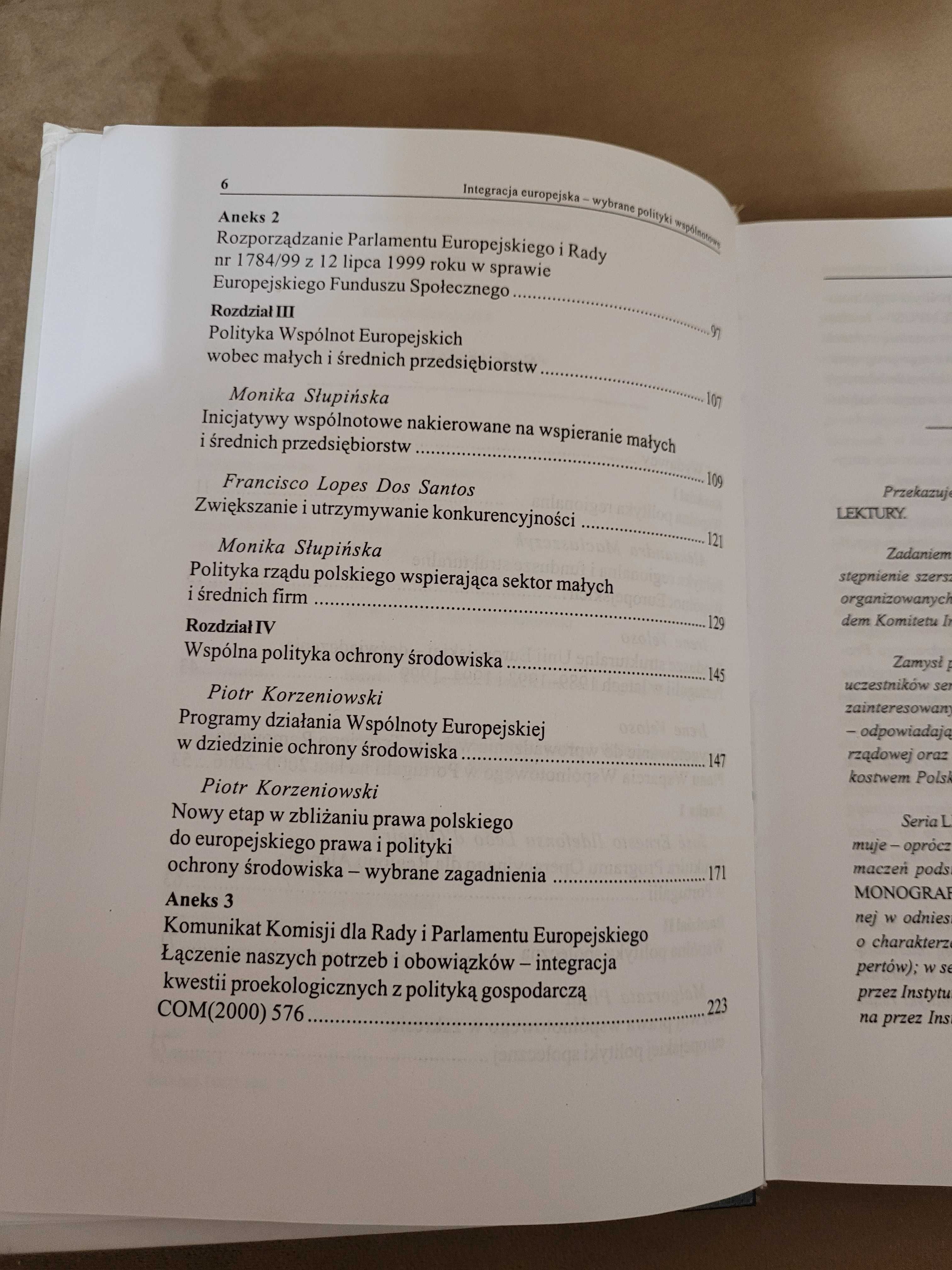 Książka Integracja Europejska - wybrane polityki wspólnotowe