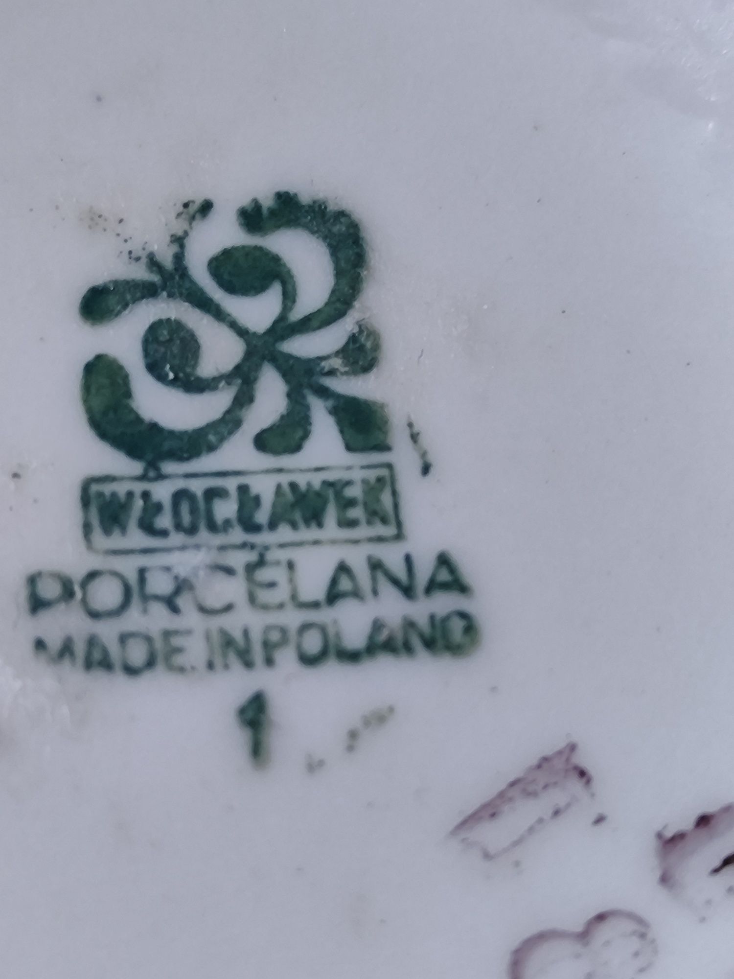 Zestaw 5 porcelanowych kubków Włocławek kwiaty PRL