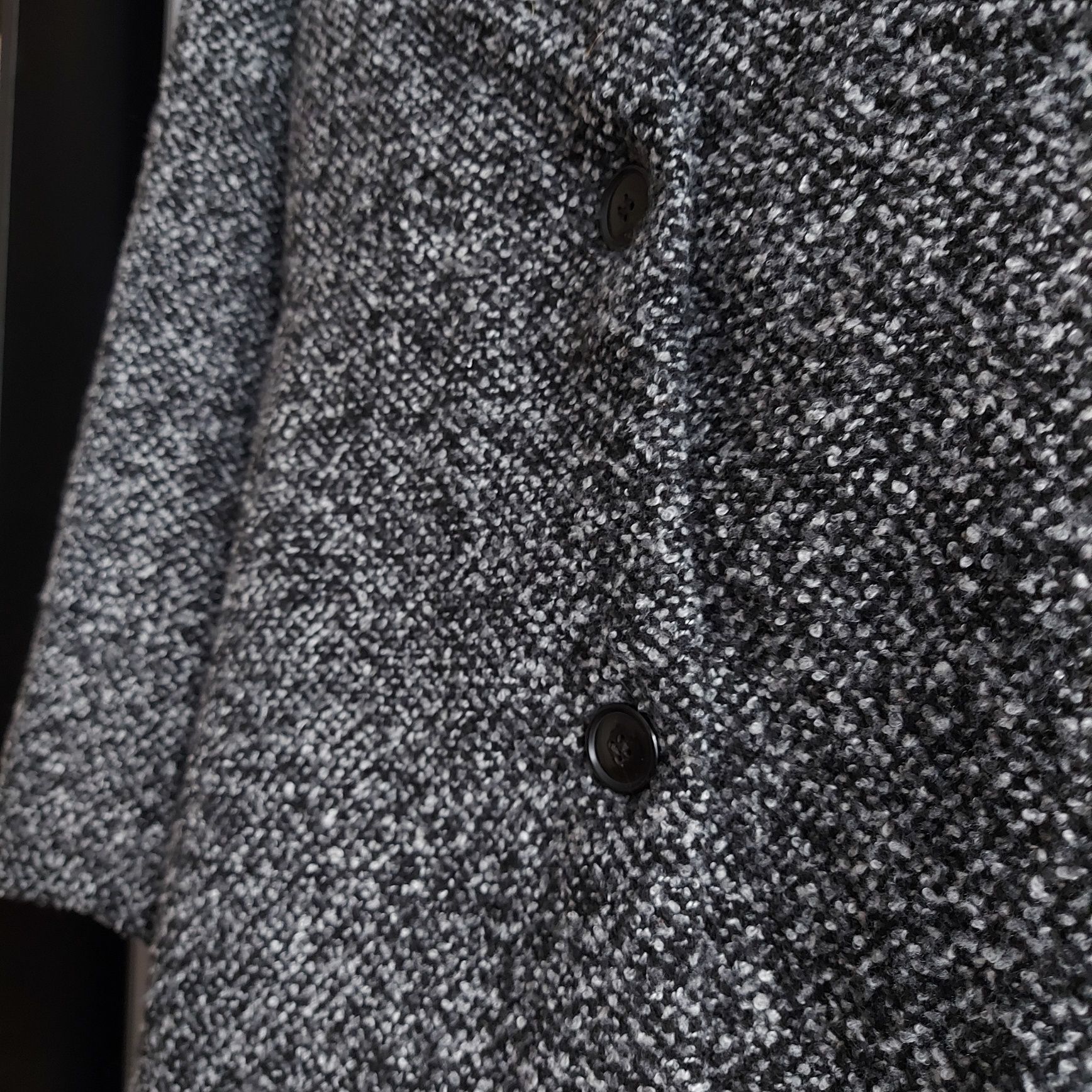 Nowy płaszcz z metką marki TXM rozmiar 36 czarny siwy na jesień wiosnę